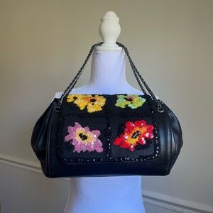Vintage Chanel Karl Lagerfeld Camellia Flap Bag | 1990s | Lambskin | Rare
